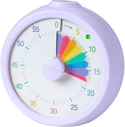 Visuele timer - regenboog - paars