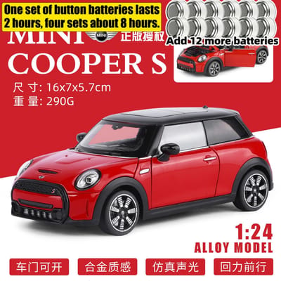 1:24 Bmw Mini Cooper S F56 Luxe Compacte Sport Hatchback Legering Metaal Diecast Modelauto Huisdecoratie Desktop Display Speelgoed