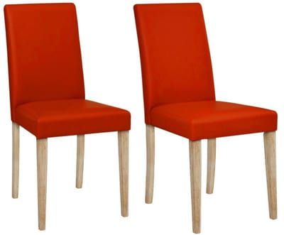 Lion-Eetkamerstoel - Set van 2 - Terracotta PU