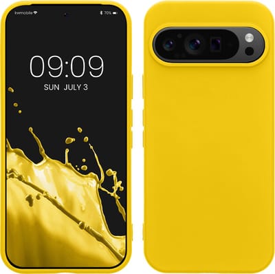 kwmobile telefoonhoesje geschikt voor Google Pixel 9 / Pixel 9 Pro - Hoesje voor smartphone - Back cover in stralend geel
