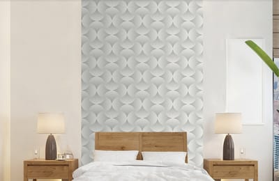 Behang - Fotobehang Patronen - Zilver - Retro - Breedte 150 cm x hoogte 240 cm