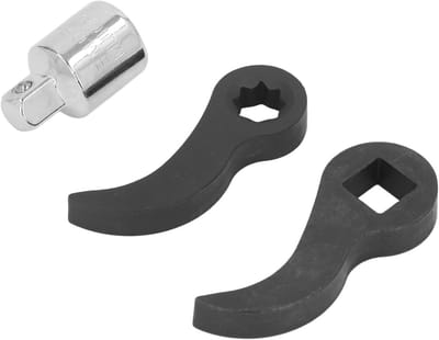 Koevoet Adapter - Hefgereedschap Set - Mechanisch Repareren - CrV Staal Constructie - 2 Delige Set - Zilverkleurig