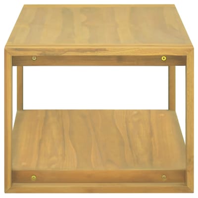 vidaXL - Badkamerwandkast - 90x45x35 - cm - massief - teakhout