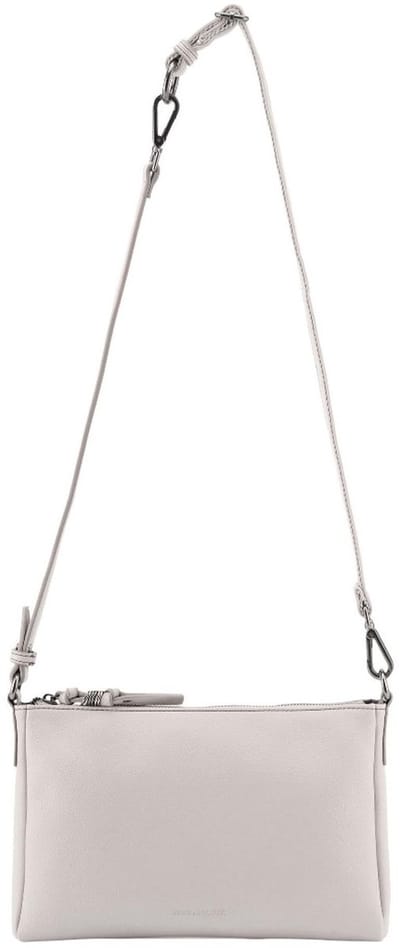 FREDsBRUDER Leren schoudertas My Bestie Easy Crossbag Light Grey Taupe