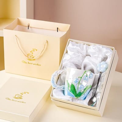 Handbeschilderde Keramische Mok Meisjes High-End Cadeau Beker Waterbeker Souvenir Verjaardagscadeau 301-400ml