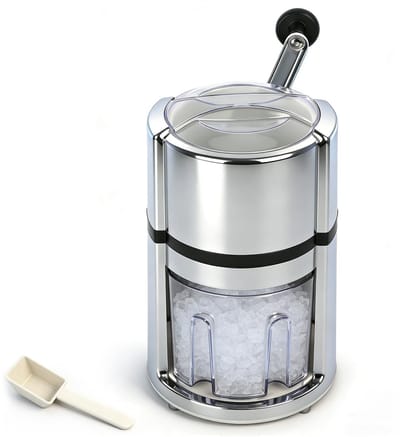 Dailygoods- IJscrusher handmatig - Roestvrij staal - 1,1 liter opvangbak - Antislip voeten - Voor cocktails/smoothies - Duurzaam ontwerp - Ijsbreker