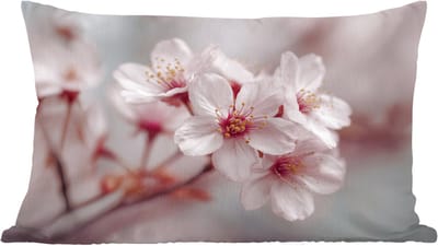 Sierkussens - Kussentjes Woonkamer - 60x40 cm - Bloesems - Meeldraden - Geel - Wazig