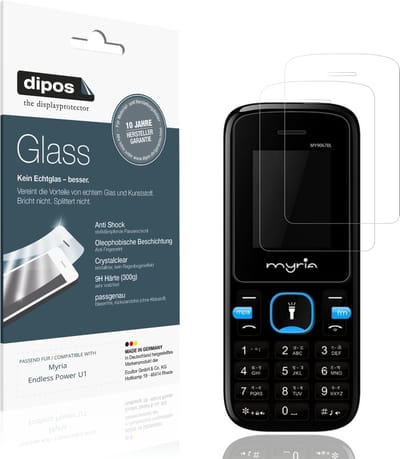 dipos – 2x Pantserfolie geschikt voor Myria Endless Power U1 | 9H Screenprotector