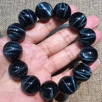 18mm Natuurlijke Blauwe Tijgeroog Armband Sieraden Voor Vrouwen Mannen Helende Kristal Ronde Kralen Steen Reiki Edelsteen Strengen Aaaaa white
