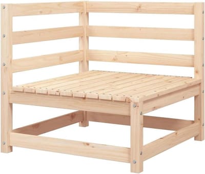 Tuinhoekbank Grenenhout - Modulaire Bank - Buiten Ontspannen - Flexibel Omstelbaar - 70 x 70 x 67 cm - Naturel