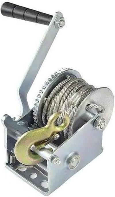 Handmatige Lier - Trek Lier - Goederen Verplaatsen - Corrosiebestendig - 8 Meter Kabel - Zilverkleurig