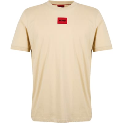 Hugo Diragolino T-shirt voor heren met logo op de borst (Beige)