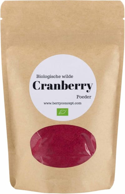 Biologische wilde cranberry poeder 150 gram