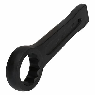 Dailygoods- Ringsleutel 24 mm - Slogging Sleutel - Zwart - Hoogwaardig Koolstofstaal - Geschikt voor Zeskantbouten - Korte Handgreep - Moersleutel