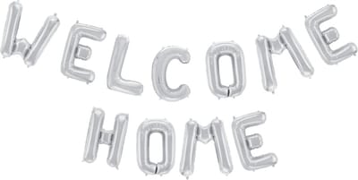 Folieballon Tekst 16" 'Welcome Home' Zilver