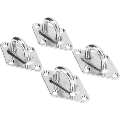 4 PIÈCES 8 MM Plaque Œillet Forme Diamant Crochet de Plafond Boucle Agrafe Boucle Matériel Marin Accessoires de Yacht