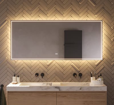 Schaere - Badkamerspiegel - LED Verlichting - Spiegel Verwarming - Touch Sensor - Dimfunctie - 160x70 cm