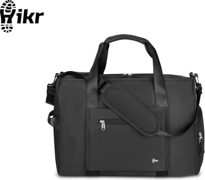 Hikr Reistas – Premium Weekendtas – Easyjet handbagage 45x36x20 tas – 31,5L – Waterdichte sporttas – Heren en Dames – Fitnesstas – Schoudertas – Duffel bag – Zwart