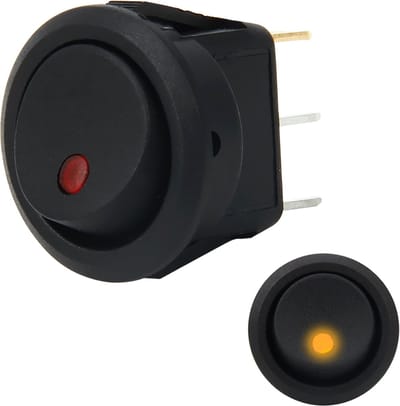 20 Amp 12 Volt drievoudige stekkers LED AAN UIT Tuimelschakelaar (geel licht)