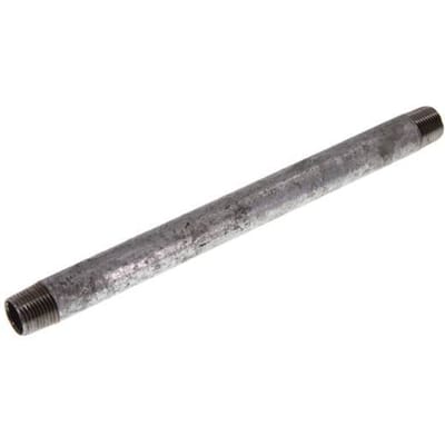 R 3/8'' Verzinkt Stalen Dubbele Pijpnippel 50 Bar DIN 2982 - 200mm [2 Stuks]