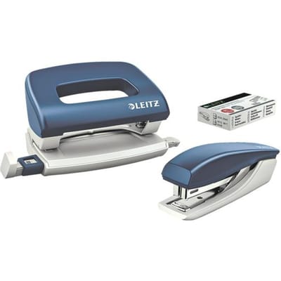 Leitz nietmachine en perforator set Funktazia - Blauw