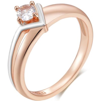 Luxe Natuurlijke Zirconia Ringen Voor Vrouwen Roségoud Kleur Mix Zetting Slank Ontwerp Dagelijks Bruid Bruiloft Sieraden 10 beige