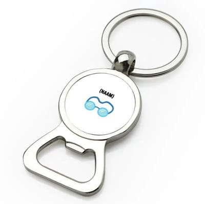 Akyol - duikbril met je eigen naam flesopener - Zwemmen - sport liefhebbers - mensen die houden van zwemmen - zwemdiploma - zwemcadeau - verjaardagscadeau - verjaardag - cadeau - kado - geschenk - gift - 9 bij 3 cm