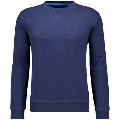 Ragman Trui Sweat Tow-Tone Look Slub Jersey Jeans Blauw / male