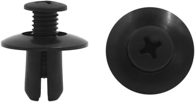 100 Stuks Kunststof Klinknagels voor Auto Interieur Bevestiging Clips Zwart 8 mm