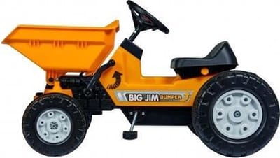 Big - Jim Dumper Traptractor - Kiepwagen - Vanaf 3 jaar - geel - driespaaks stuur - mechanische claxon