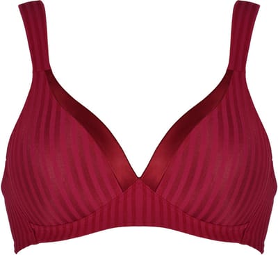 Naturana - Soft bh met strepen - 5247 - Burgundy - 90D
