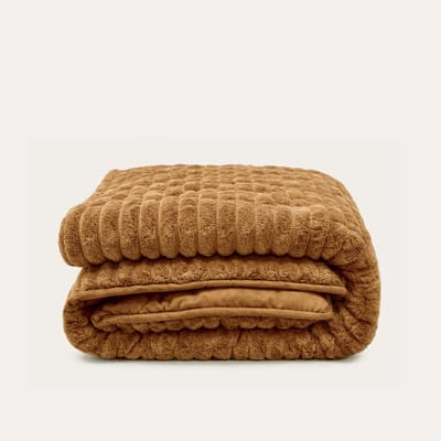 HappyBed Dekbed zonder overtrek 140x200 - Teddy - Wasbaar dekbed - Dekbed zonder hoes - Hoesloos Dekbed - Bronze Brown