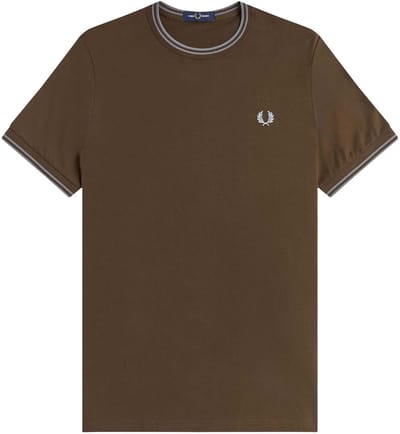 Fredperry Fp T-Shirt Met Twin Tipped - Fashion Wear - Volwassen