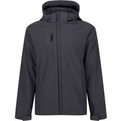 Regatta Heren Repeller gevoerd Soft Shell jack met capuchon (Afdichting Grijs)