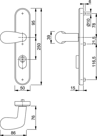Hoppe buitenschild 33FD/3236za pc92 f1