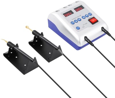 Digitale Waxmachine - Wax Carving Tool - Precisie Graveren - Dubbele Pen Werking - Instelbare Temperatuur - Zilver Blauw Zwart