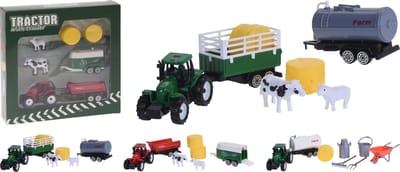 Tractor met aanhanger - Groen