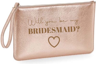 Toilettas leerlook cadeau bruidsmeisje-will you be my bridesmaid-rose gold