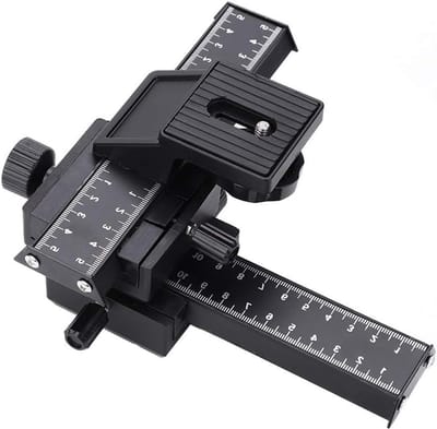 Camera Slider met 4-Way Macro Focus Rail, 1/4 Bevestigingsschroef voor Close-up Fotografie en Videografie