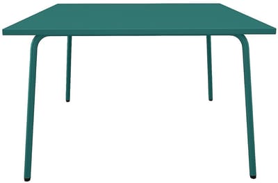 Vente-unique Vierkante tuintafel L120 cm van metaal - Blauwgroen - MIRMANDE van MYLIA