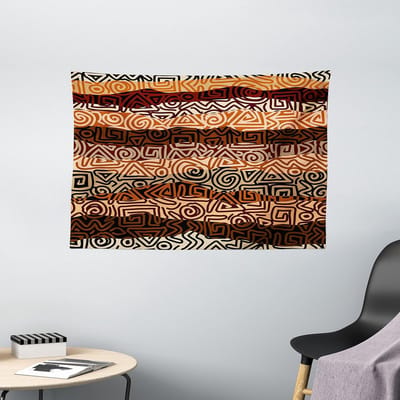 ABAKUHAUS Vintage Wandtapijt, Strikes-patroon, Woonkamer Slaapkamer Wanddoek Zijdezacht Satijn Tapijt, 150 x 100 cm, Meerkleurig