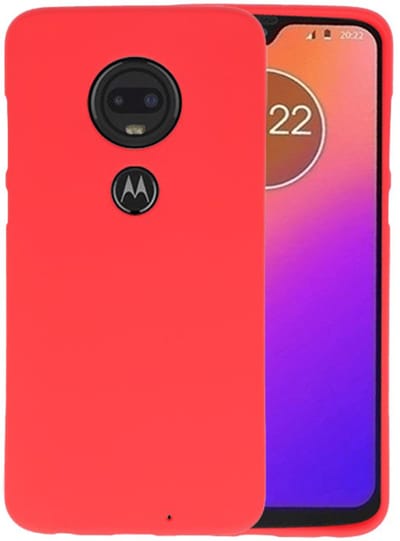 Hoesje Geschikt voor de Motorola Moto G7 - Backcover Color Telefoonhoesje - Rood