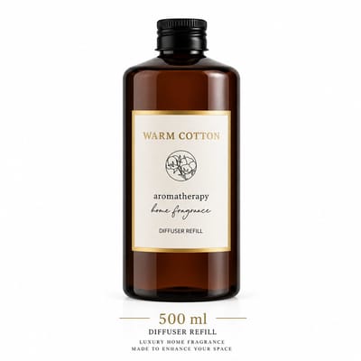 Warm Cotton Geurstokjes Navulling 500 ml – Diffuser Refill – Luxe Huisparfum – Aromatherapie Geurvloeistof