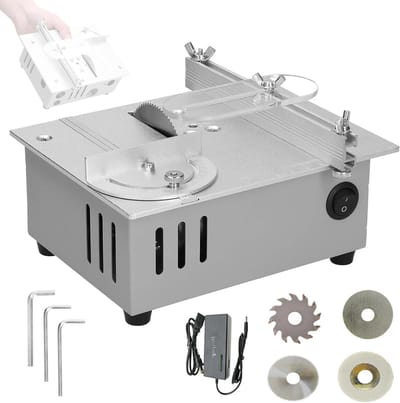 Mini Tafelzaag - Kleine Zaag - Hobby Projecten - 7 Snelheden Instelbaar - 15mm Zaagdiepte - Zilver