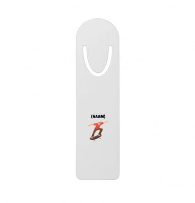 Hacebo® - Skateboarden met eigen naam metalen boekenlegger - Sport - Skateboarder - Skaten Bladwijzer boekenleggers - 12.7 cm x 3.2cm