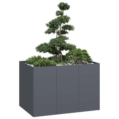 vidaXL - Plantenbak - 120x80x80 - cm - staal - antracietkleurig