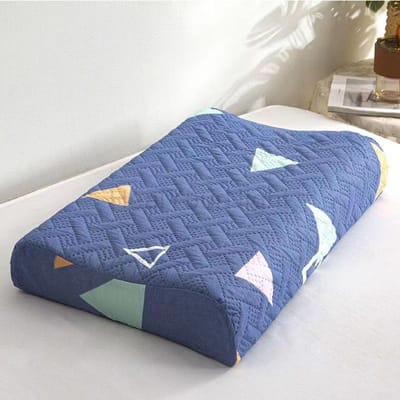 1 stuks kussensloop voor latex kussen 30x50cm/40x60cm volwassenen kinderen latex kussenhoes cover Scandinavisch bedrukte slaapkussenhoes 30X50XCM blauw