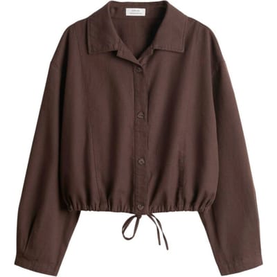 Hemdjack van mix van katoen en linnen relaxed fit model 'Formente'