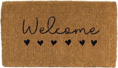 kokosmat handgeweven welkom harten 75cm