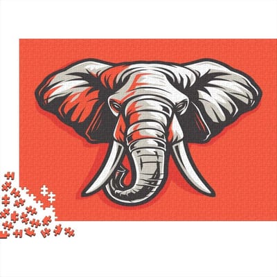 Puzzel Olifant - Legpuzzel Volwassenen - Ontspanning Thuis - Unieke Vormen - 75 x 50 cm - Stijl 8